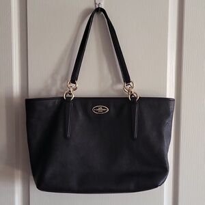 Coach Ellis Tote Bag, Black/Gold